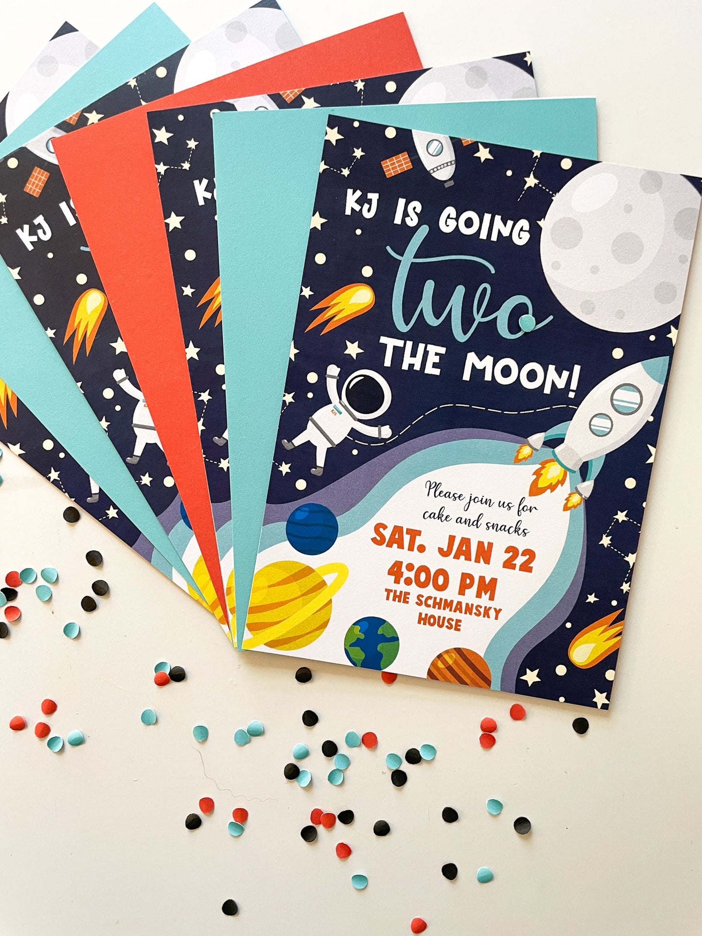 PRINTED INVITES + ENVELOPES