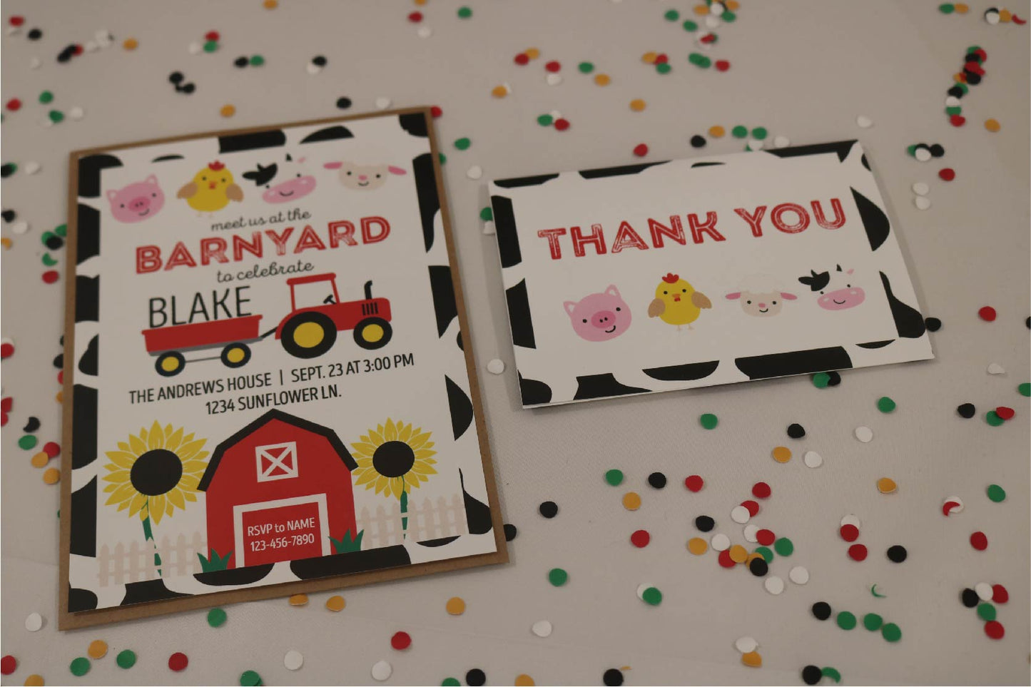PRINTED INVITES + ENVELOPES